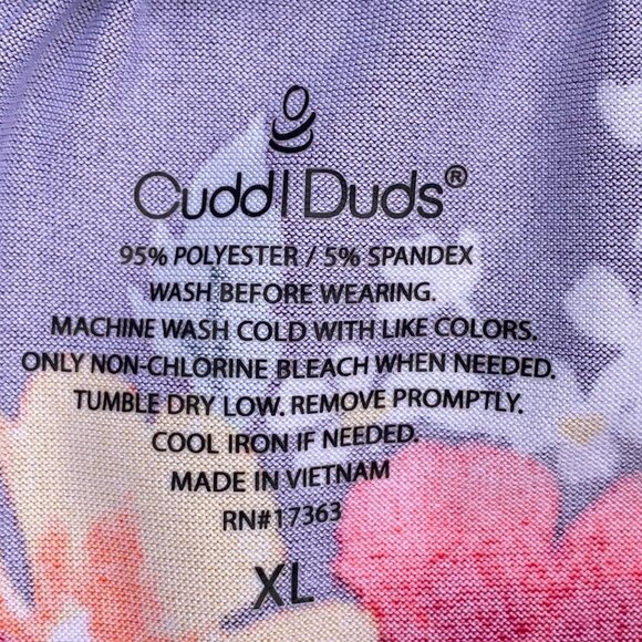 Cuddl Duds Floral Capri Pajama Pants Soft Cottagecore Pockets Loungewear Sz XL - Picture 11 of 11